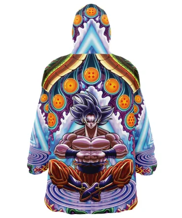 Trippy Ultra Instinct Goku Dragon Ball Z Hooded Blanket Hoodie