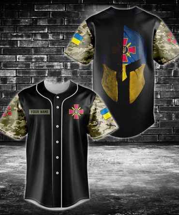 Custom Military Style Jersey With Ukraine Flag & Armor Design – Personalize Your Name!