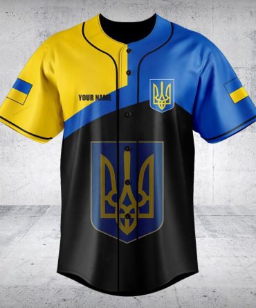 Custom Ukrainian Flag Baseball Jersey – Personalize Your Style With National Pride