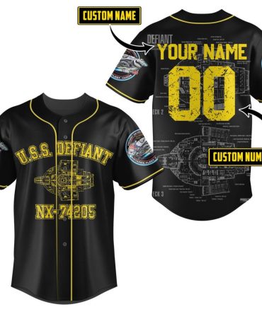 Custom Starship Defiant Jersey - Personalize Name & Number - Premium Sci-Fi Fan Gear