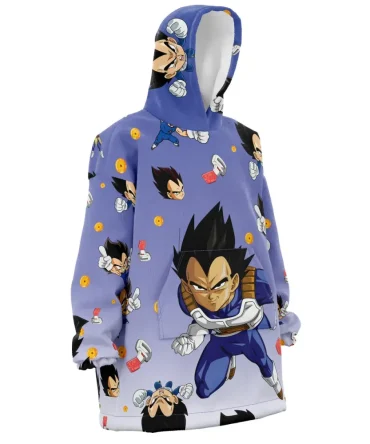 Vegeta Pattern Dragon Ball Z Hooded Blanket Hoodie