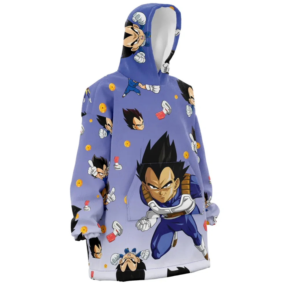 Vegeta Pattern Dragon Ball Z Hooded Blanket Hoodie