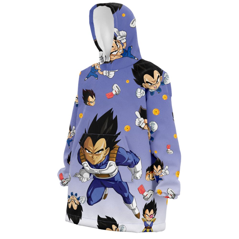 Vegeta Pattern Dragon Ball Z Hooded Blanket Hoodie - Image 3