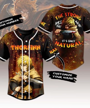 Custom Anime Baseball Jersey – Personalize With Name & Number , Bold Design