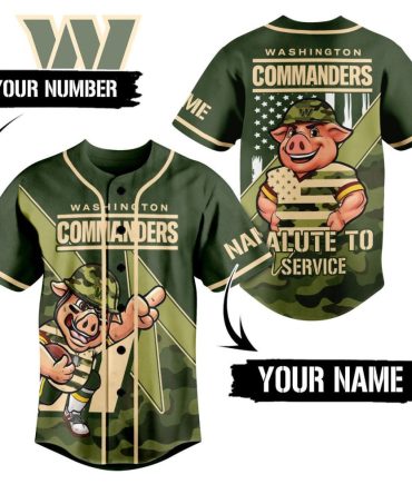 Custom Washington Commanders Jersey - Personalized Name & Number - Salute To Service Design