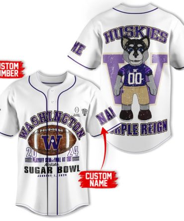 Custom Washington Huskies Jersey - Add Your Name & Number - 2024 Sugar Bowl Design