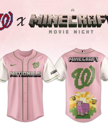 Limited Edition Washington Nationals X Minecraft Pink Jersey – Perfect For Fans & Gamers!
