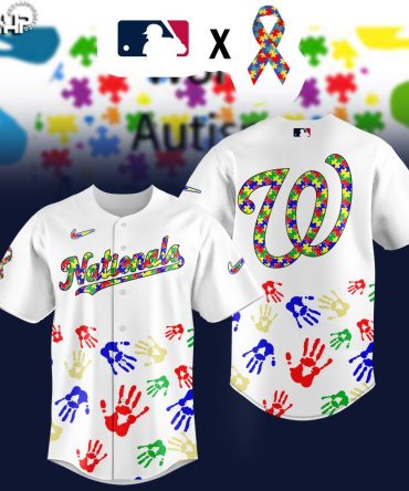 Mlb Autism Awareness Nationals Jersey - Limited Edition, Colorful Design