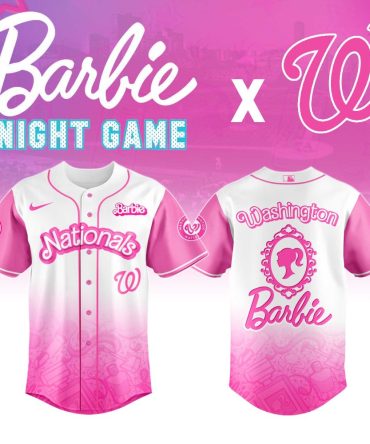 Limited Edition Barbie X Nationals Pink Jersey - Perfect For Game Night Glam!