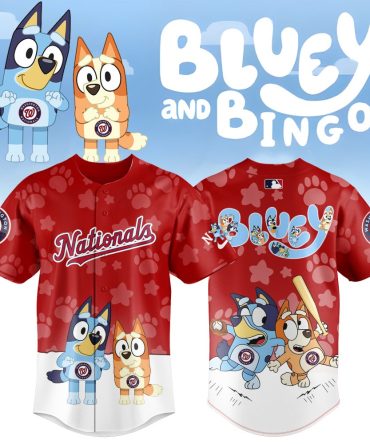Bluey & Bingo Nationals Baseball Jersey - Cute, Comfortable & Fun For Kids!