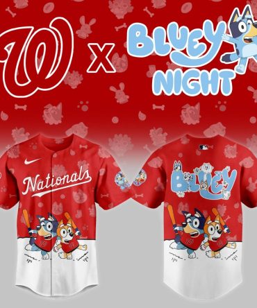 Exclusive Nationals X Bluey Night Jersey – Limited Edition Kids' Baseball Shirt