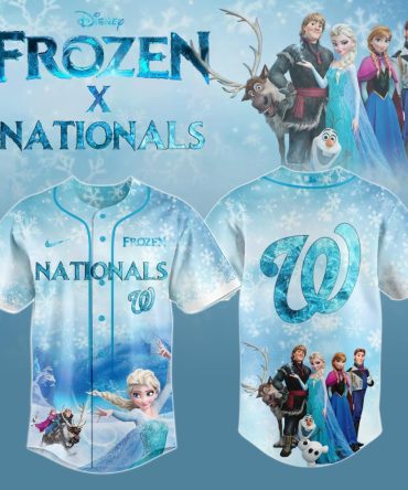Frozen X Nationals Baseball Jersey - Disney Magic For Fans, Limited Edition, Perfect Gift!