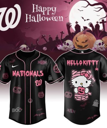 Spooky Hello Kitty Halloween Nationals Jersey – Limited Edition! 🎃👻