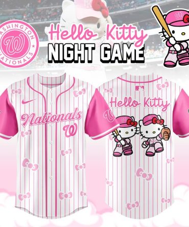 Hello Kitty X Nationals Pink Jersey – Cute Baseball Night Game Attire
