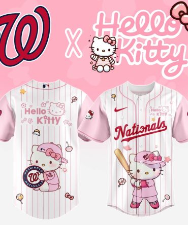 Limited Edition Hello Kitty X Nationals Baseball Jersey – Cute Pink Mlb Fan Gear