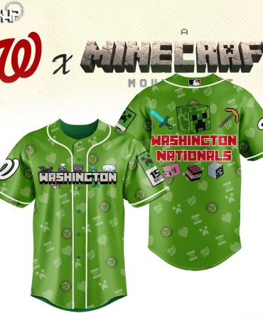 Limited Edition Washington Nationals X Minecraft Custom Jersey - Perfect Gift For Gamers & Fans!