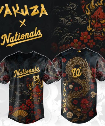 Limited Edition Yakuza X Nationals Stylish Dragon Jersey - Bold Design, Perfect For Fans!