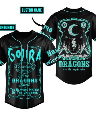 Customizable Dragon Design Baseball Jersey - Personalized Name/Number - Mythical Style Tee