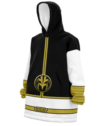 White Ranger Mighty Morphin Power Rangers Hooded Blanket Hoodie