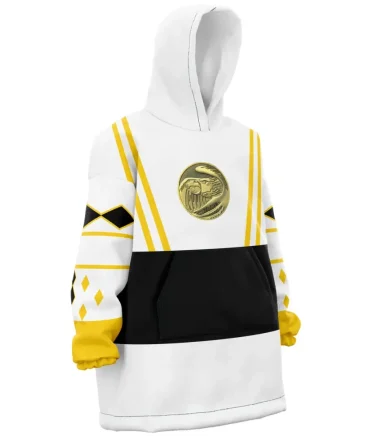 White Ranger Ninjetti Rangers Hooded Blanket Hoodie