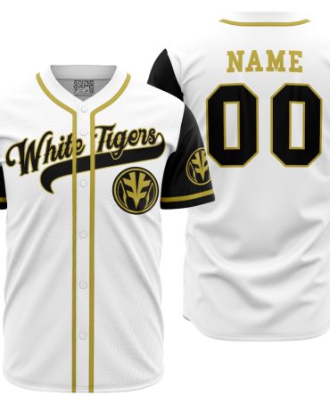 Custom White Tigers Baseball Jersey - Personalized Team Name & Number, Breathable Fabric
