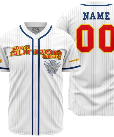 Custom Wing Gundam Zero Baseball Jersey – Personalized Anime Sportswear