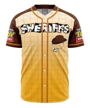 Toy Story Sheriff'S Baseball Jersey - Unisex Cowboy Design, Perfect For Fans!