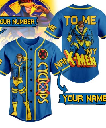 Custom X-Men Cyclops Baseball Jersey - Personalize With Your Name & Number!