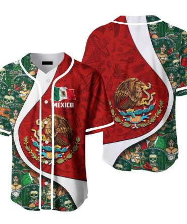 Vibrant Mexico Flag Baseball Jersey – Bold Cultural Design For Fans & Fashionistas