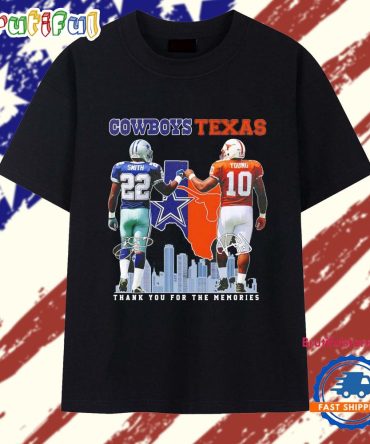 Cowboys Texas Smith And Young Thank You For The Memories Signature T Shirt