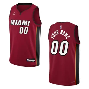 2022-23 Miami Heat Youth Statement Edition Custom Red Jersey - Alzaintravels