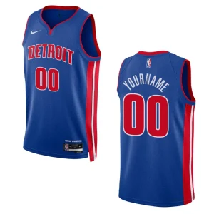 Detroit Pistons Custom 2022-23 Icon Edition Royal Swingman Jersey - Alzaintravels