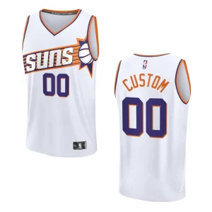 Custom Association Edition Phoenix Suns 2023-24 White Fastbreak Replica Jersey - Alzaintravels