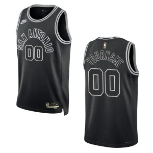 San Antonio Spurs 2022-23 Classic Edition Custom Black Jersey 50th Season - Alzaintravels