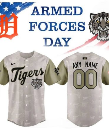 Custom Tigers Armed Forces Day Jersey - Personalize Name & Number, Honor Veterans In Style!