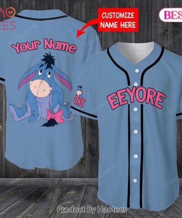 Customizable Eeyore Baseball Jersey - Personalize With Your Name!