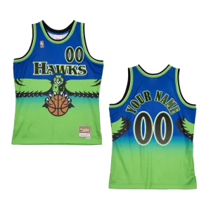 Custom Atlanta Hawks Reload 2.0 Hardwood Classics Jersey Blue - Alzaintravels