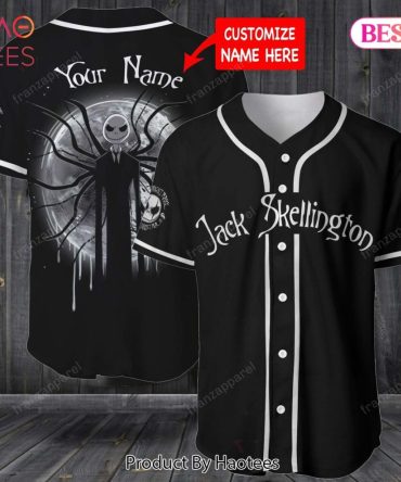 Customizable Jack Skellington Baseball Jersey - Unique Halloween Gift For Fans