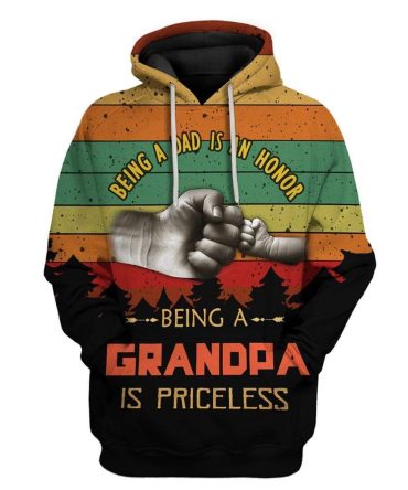 Father'S Day Gift Father Dad And Grandpa Hoodie Being A Grandpa Is Priceless Hoodie