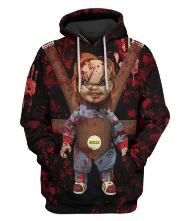 Hoodie Chucky Hoodie Bloody Cute Chucky Hoodie Horror Hoodie