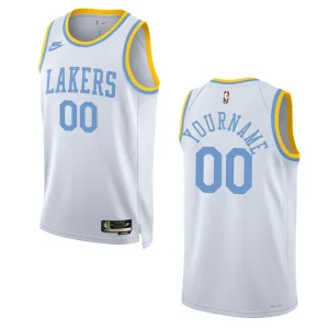Los Angeles Lakers Custom White 75 Anniversary 2022-23 Classic Edition Jersey - Alzaintravels