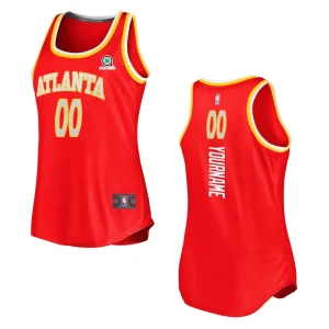 Custom Atlanta Hawks Women's Icon Edition Fast Break Jersey Red - Alzaintravels