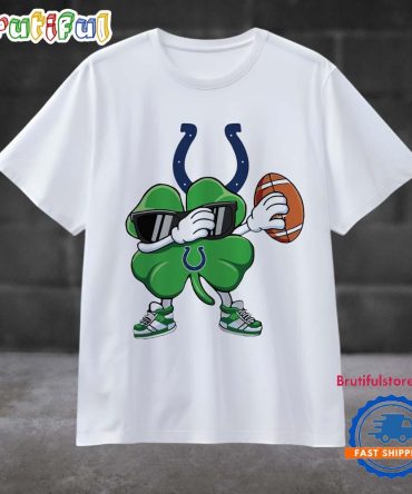 Dabbing Shamrock St Patricks Day Indianapolis Colts Nfl 2025 T Shirt