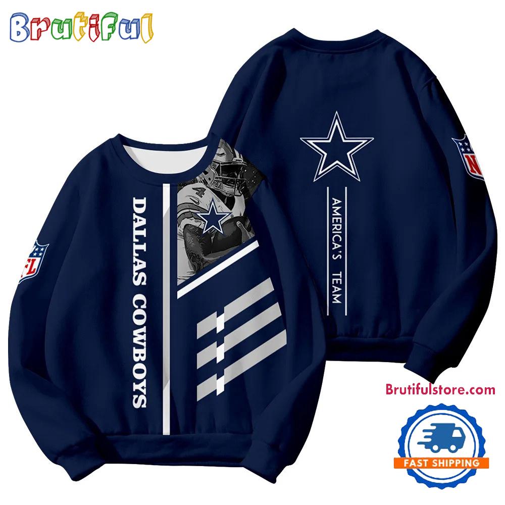 Dallas Cowboys 2025 Nfl Customized Round Neck Sweatshirt