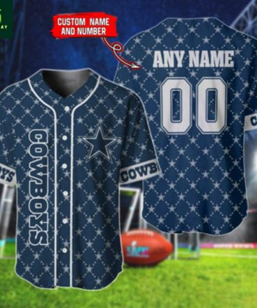 Custom Cowboys Jersey - Personalize Name & Number , Perfect Gift For Fans!