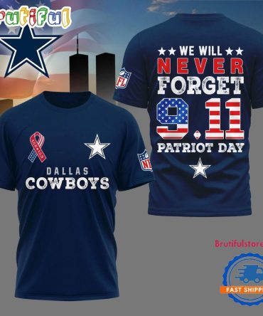 Dallas Cowboys We Will Never Forget 9 11 Patriot Day 2025 Unisex 3D Shirt