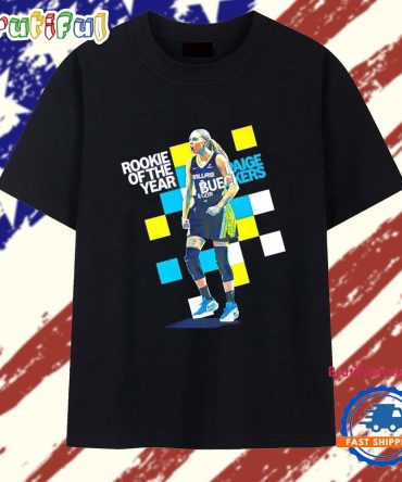 Dallas Wings Paige Bueckers Wnba Rookie Of The Year 2025 T Shirt