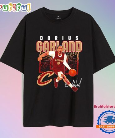 Darius Garland Cleveland Cavaliers Shattered Signature T Shirt