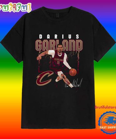 Darius Garland Cleveland Cavaliers Shattered Signature T Shirt