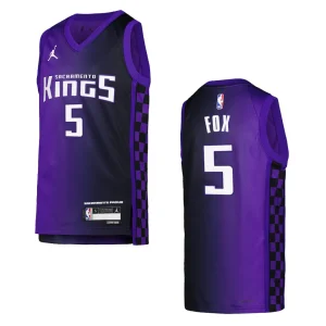 2023-24 Sacramento Kings Youth Statement Edition De'Aaron Fox Purple Jersey - Alzaintravels